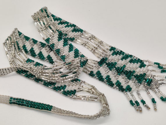 Flapper Inspired Deco Emerald Green, Silver  and … - image 5