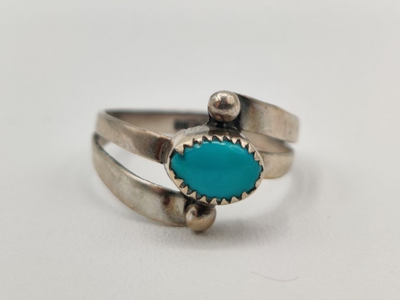 Sleeping Beauty Turquoise Sterling Silver Ring / … - image 3