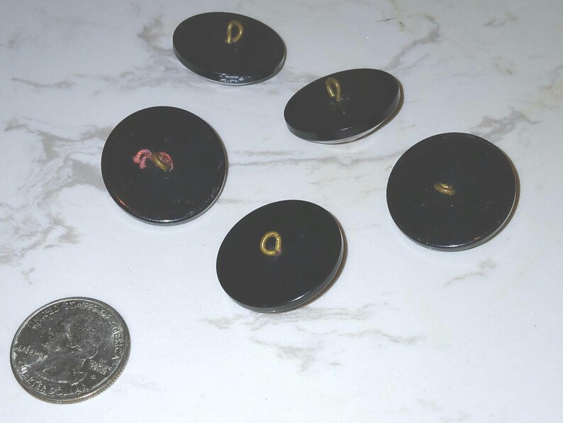 Deco 5 Black and Red Buttons - Etsy
