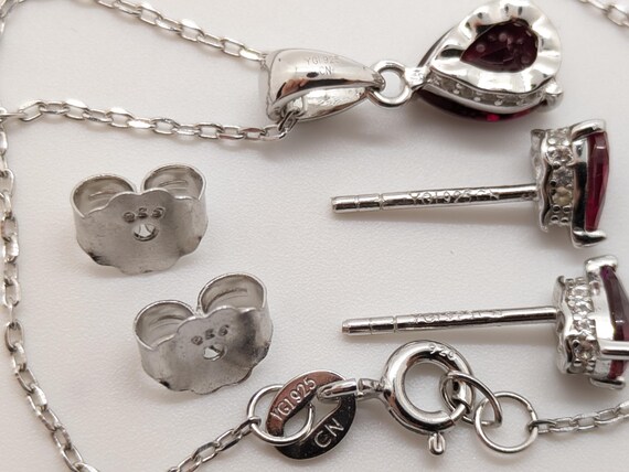 Ruby and Sapphire Lab Created Set - image 9