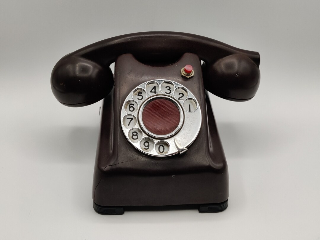 Chicago Brown Bakelite Party Line Phone / Kellogg 1000 Series Etsy