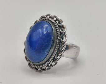 1960s / Lapis Lazuli /Carnelian Cabochon Sterling Silver Rings
