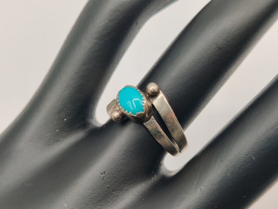 Sleeping Beauty Turquoise Sterling Silver Ring / … - image 7