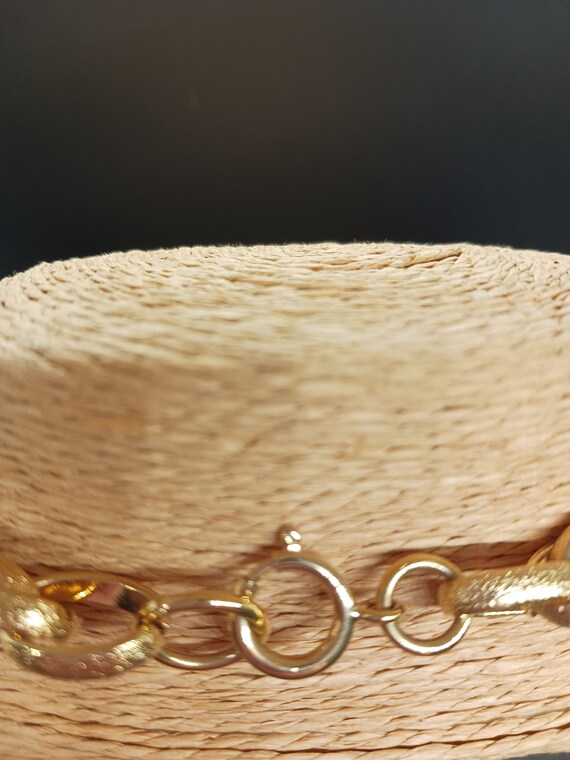 Gold Textured Rope Chain Necklace. Twisted Interl… - image 6