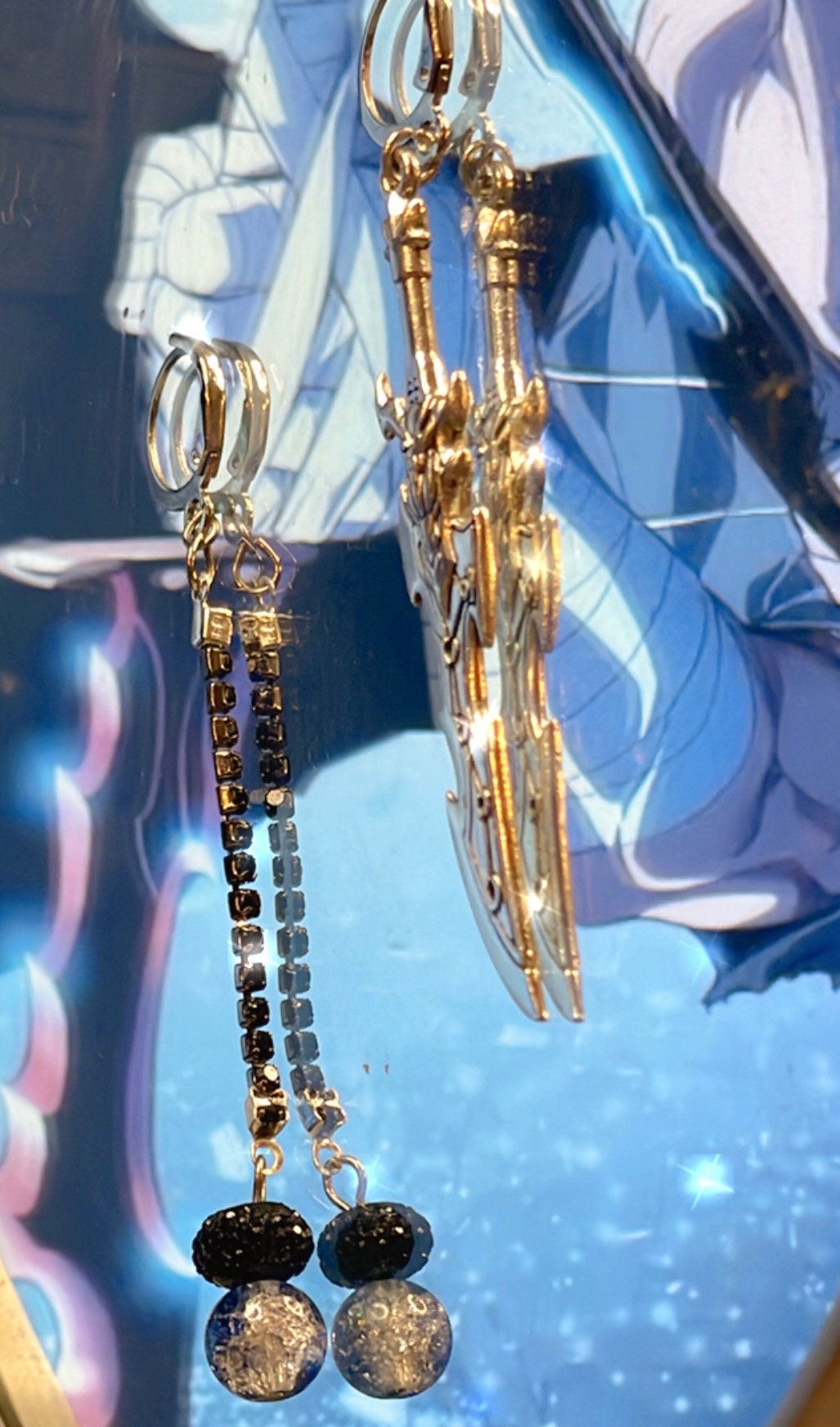 6 Pairs Anime Earrings Eye Anime Cosplay Jewelry for Men