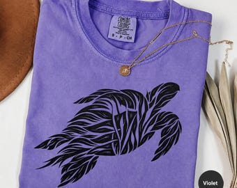 Sea Turtle Shirt, Turtle Graphic Tee, Beach Lover Gift, Coastal Aesthetic Shirt, Ocean Lover Shirt, Comfort Colors Tee