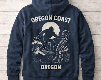 Oregon Coast Bigfoot Hoodie – Comfort Colors® Back Graphic Pullover