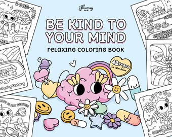 Mental Health Coloring Book: Retro Illustrations for Self-Care (PDF Download)
