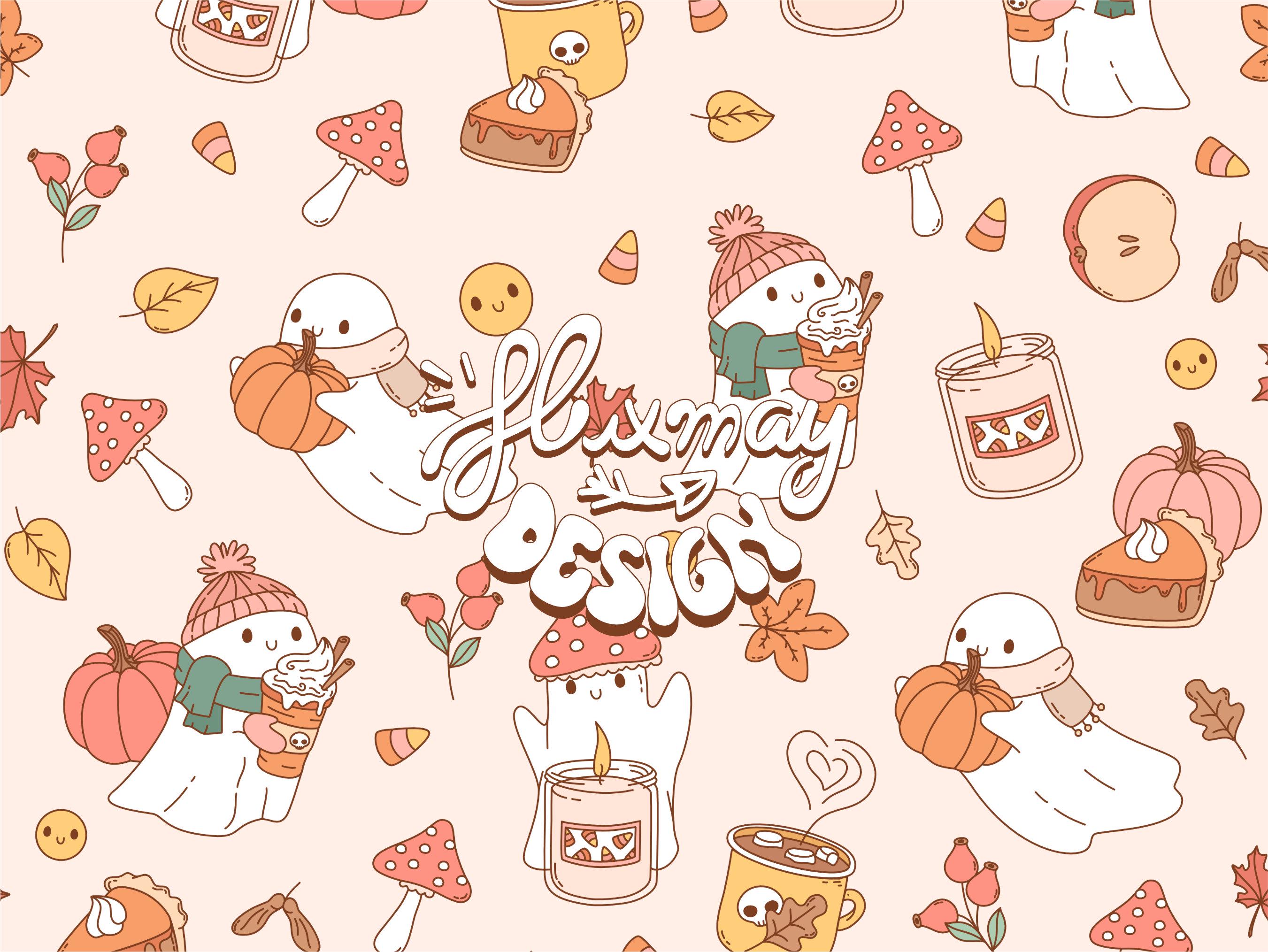 Seamless Pattern Retro Halloween Digital Paper - Vintage Sublimation ...