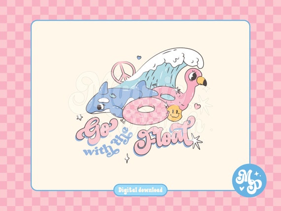 Retro Summer Pool Party PNG: Groovy T-Shirt Design (Digital Download)
