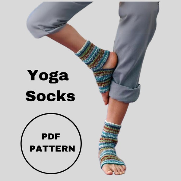 Easy Yoga Socks Pattern,Yoga Socks Knitting Pattern Pdf,Knit Leg Warmes Digital Download,Athletic Knit Socks,Knit Dance socks pattern