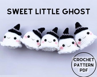 Sweet Little Ghost Crochet Pattern Download pdf,Very Easy Small Ghost Crochet PDF,Amigurumi Ghost Pattern SVG,Baby Ghost Mini Amigurumi svg