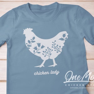 Chicken Lady Garden Flower Shirt For Women