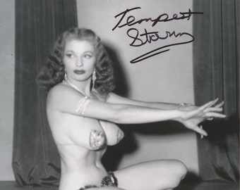 Tempest Storm Burlesque Dancer & Model Facsimile Autograph Reprint Pin Up Poster Picture Photo