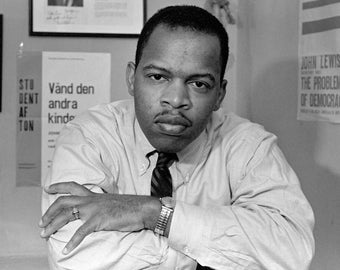 Black Congressman US House of Representatives African American Civil Rights Activist John Lewis Glossy Historic Picture Photo Poster Print