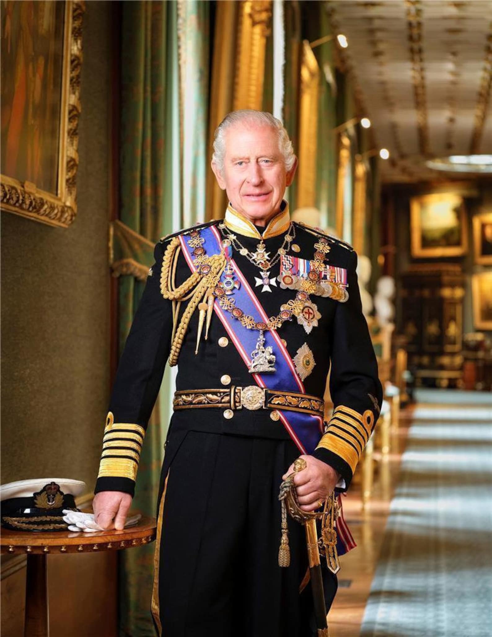 KING CHARLES III in Military Uniform 2024 Portrait Picture Poster Photo