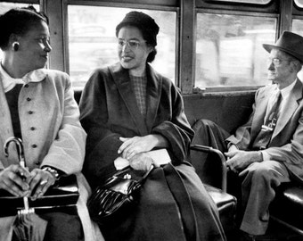 Civil Rights Activist Rosa Parks 1955 African American Montgomery Bus Peaceful Protest Historic Picture Poster Photo Print