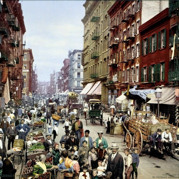 1900 Mulberry Street New York City NYC Classic Historic Glossy Poster Picture Photo Print