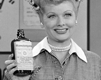 Actress Lucille Ball in Vintage Retro TV Show I LOVE LUCY Classic Vitameatavegamin  Episode Poster Photo Picture Print