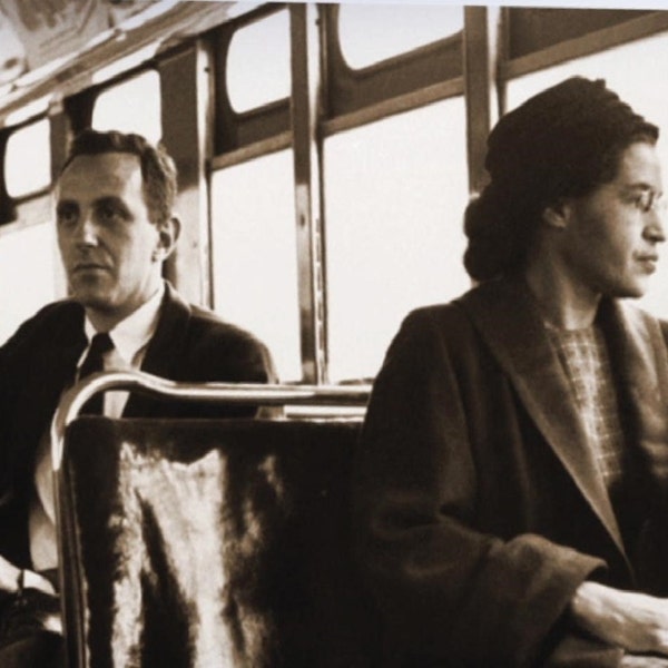 Civil Rights Activist Rosa Parks 1955 African American Montgomery Bus Protest Historic Picture Poster Photo Print