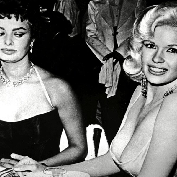 Iconic Sophia Loren and Jayne Mansfield Classic Picture Portrait Poster Photo Print