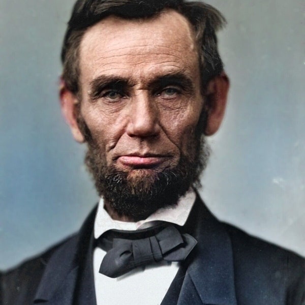 President Abraham Lincoln Colorized Bust Portrait Picture Photo Print