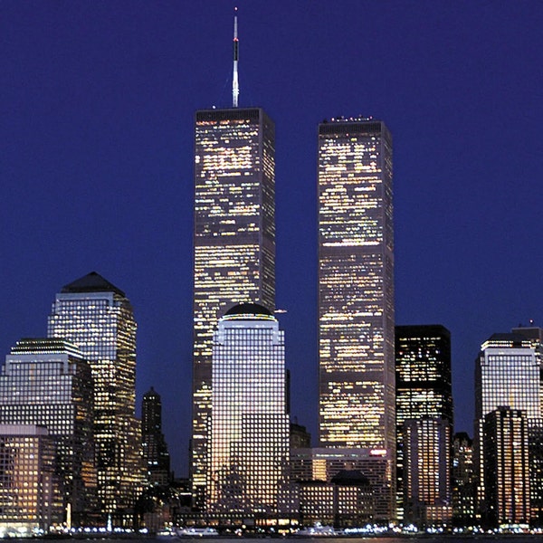 The Twin Towers WORLD TRADE CENTER New York before 911 Glossy Historic Poster Picture Photo Print