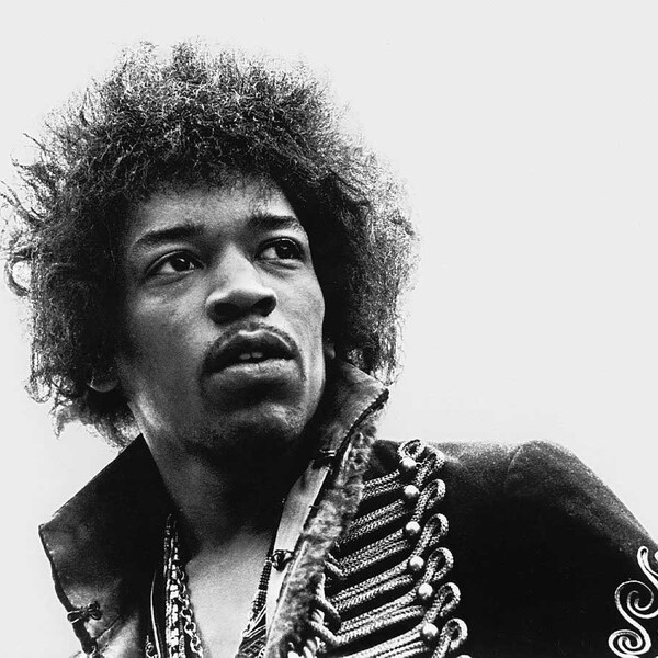 Classic Rock Musician and Legendary Guitarist Jimmi Hendrix Glossy Historic Photo Picture Print