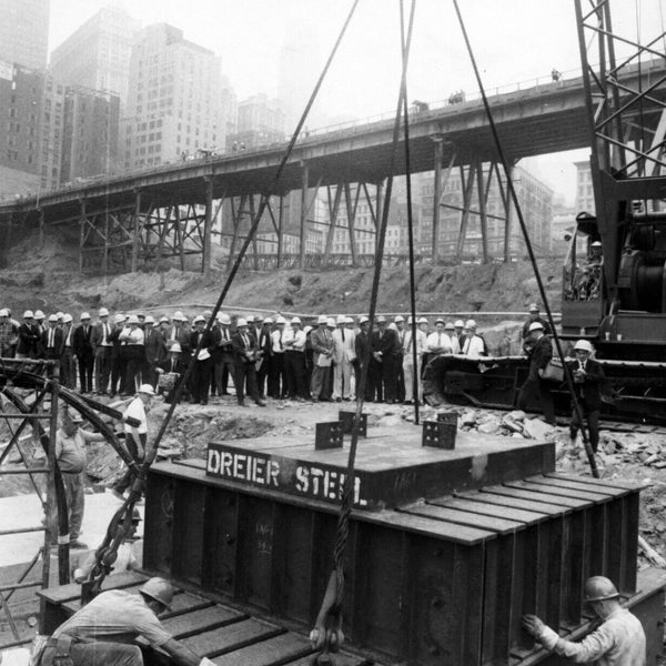 World Trade Center New York Under Construction 1969 Historic Vintage Poster Picture Photo Print