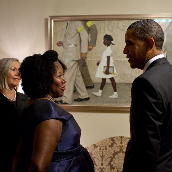 Ruby Bridges First African American Child to Desegregate White School meets President Barack Obama 2011 Historic Picture Poster Photo Print