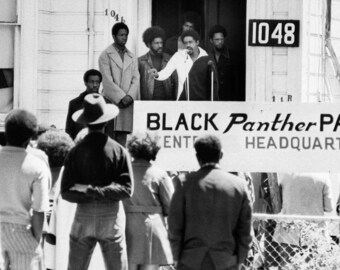 Black Panther Party Leader Bobby Seale Speaks at Headquarters in 1971 Oakland California Picture Poster Photo Print