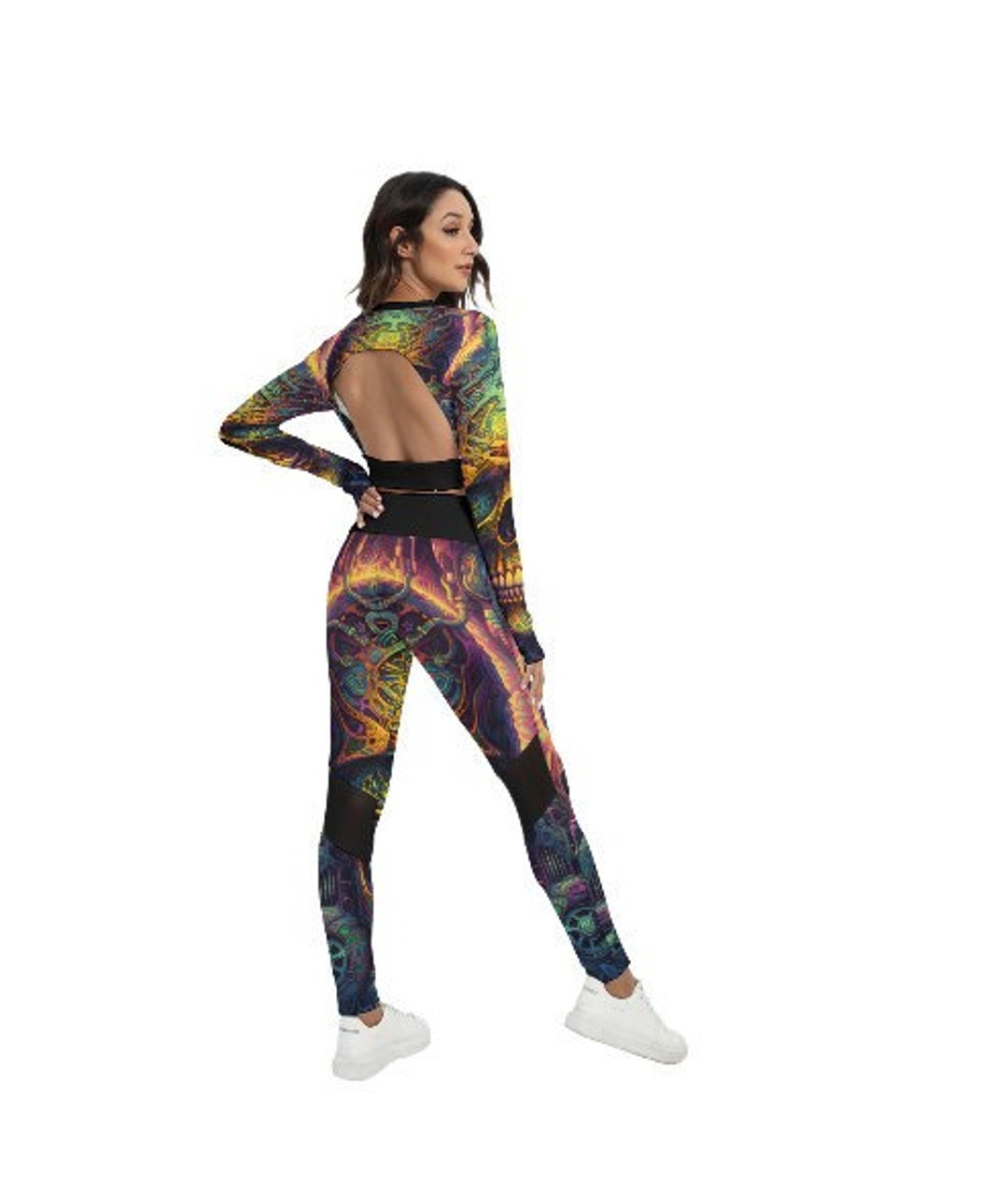 Skull Trippy Psychedelic Bodycon Dress