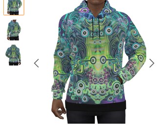Alien Connection , Men's pullover hoodie