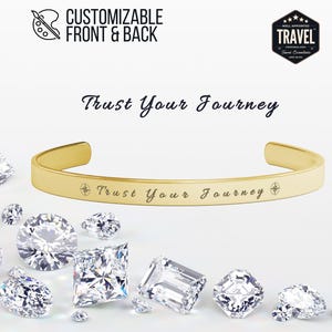 Gold Engraved Bracelet Custom Bracelet Women Engraved Bracelet Cuff Inspiration Quotes Custom Message Cuff Bracelet Handwriting Bangle