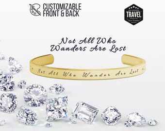 Gold Engraved Bracelet Custom Bracelet Women Engraved Bracelet Cuff Inspiration Quotes Custom Message Cuff Bracelet Handwriting Bangle