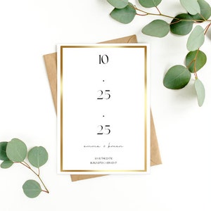 Minimalist Save The Date Canva Template