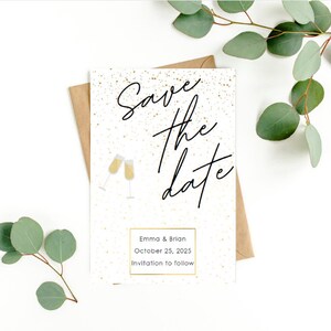 Minimalist Save the Date Canva Template