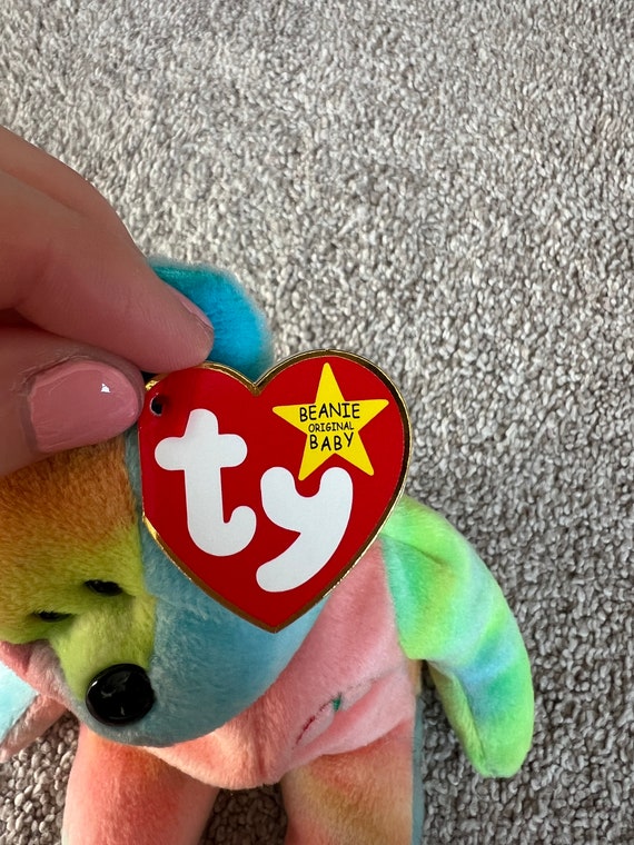 RARE! TY Beanie Baby- Peace Bear 1996 - Etsy