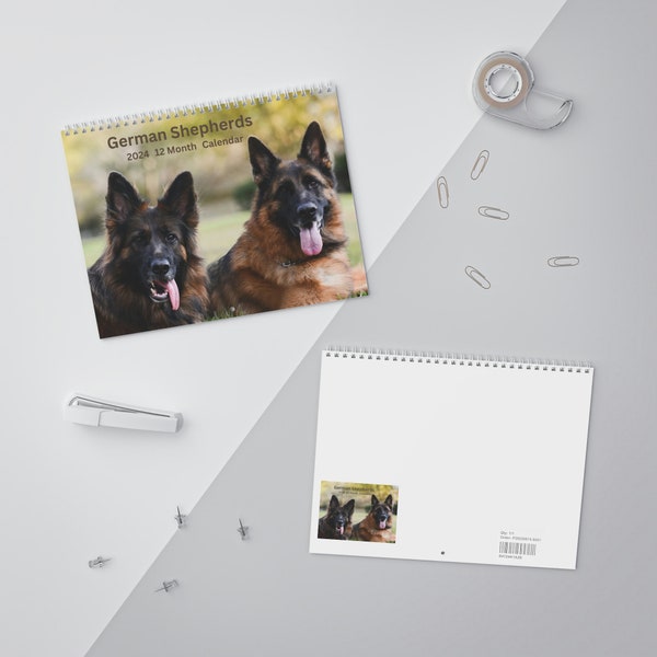 Dog Calendar 2024 Wall German Shepherd Etsy