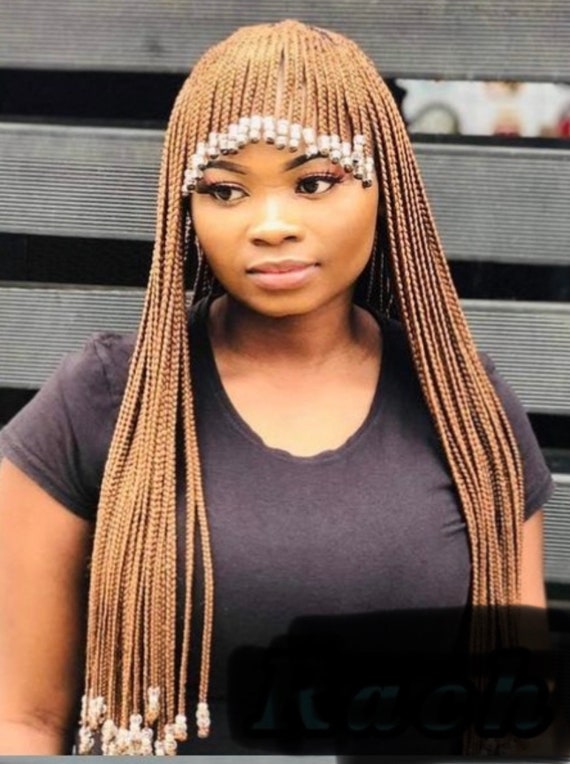 Braided Wigs for Black Women Fringe Braid Wigs Frontal Lace Wig Box Braids Wig Braided Wigs for Black Women Etsy Canada