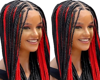 Braided wigs for black women knotless braided box braids senegalese wig braided wigs for women