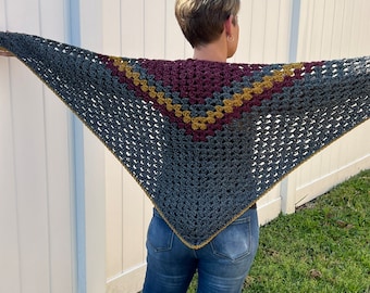 Crochet Triangle Scarf