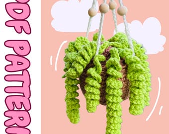 Patrón de planta colgante de crochet: ¡planta amigurumi fácil de hacer para principiantes!