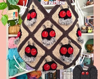Patrón PDF de bolso de crochet de Mothman