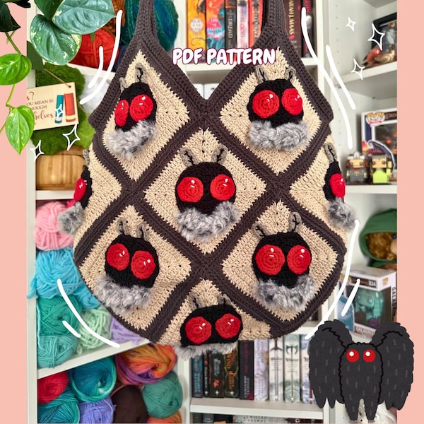 Modèle PDF de sac fourre-tout au crochet Mothman