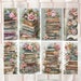 Book Lovers Printable Digital Download 5 Collage Pages Bookmarks Tags Scrapbook Journal Card ...