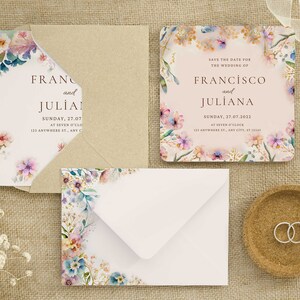 wildflower wedding invitation,invitation templates,birthday invitation,editable invitation on canva,floral invitation,printable invitation