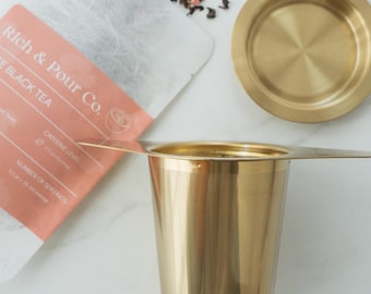 Steel Tea Infuser | Loose Leaf Tea & Coffee Fine Mesh Strainer