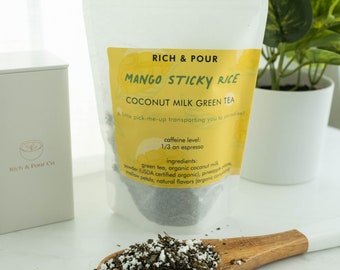 Mango Sticky Rice - Coconut Milk Green Tea