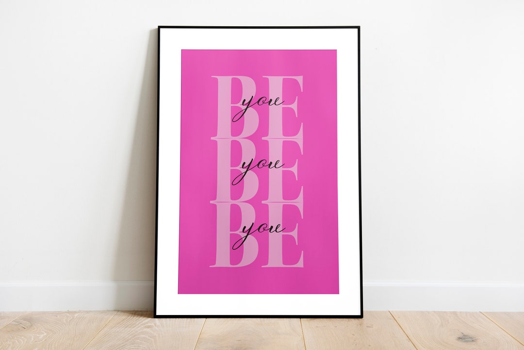 Motivational Quotes to Inspire Be You Wall Art Vertical Colourful Word Art Inspirational Wall